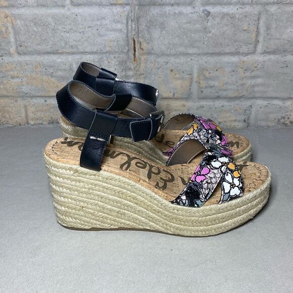 NIB MSRP $130 Sam Edelman Destin Espadrille Wedge Sandal Women's Size 8 - Picture 4 of 7